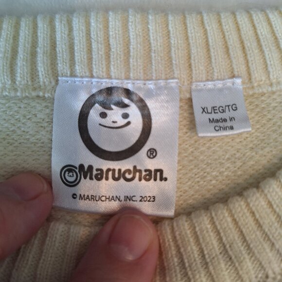 Maruchan Ramen Noodles Bowl Sweater Junior Size XL Mad Engine Novelty Foodie - Picture 3 of 9